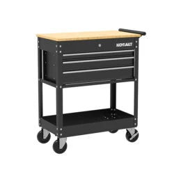 KOBALT Mobile Workstation Black Metal 3 Drawers 30.5-in
