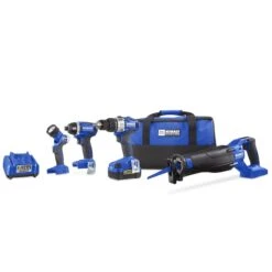 Kobalt 23 Kobalt 4-Tool 24-Volt Lithium Ion Brushless Power Tool Combo Kit With Soft Case With Battery And Charger