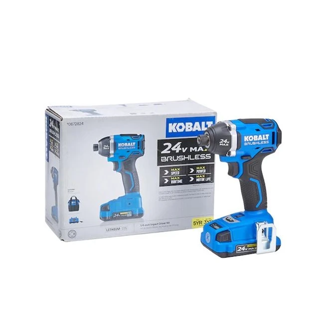 Kobalt 24-V Max Cordless Impact Driver Set - Brushless Motor - Charger, Battery And Accessories Included 3 Kobalt 24-V Max Cordless Impact Driver Set - Brushless Motor - Charger, Battery And Accessories Included - Image 3