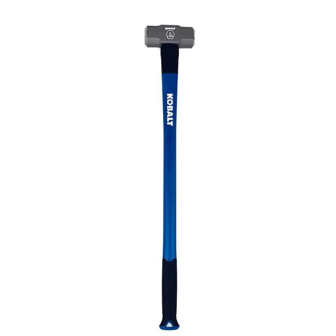 Kobalt Tempered High Carbon Steel And Fibreglass Sledge Hammer - 8-lbs - Black And Blue 1 Kobalt Tempered High Carbon Steel And Fibreglass Sledge Hammer - 8-lbs - Black And Blue